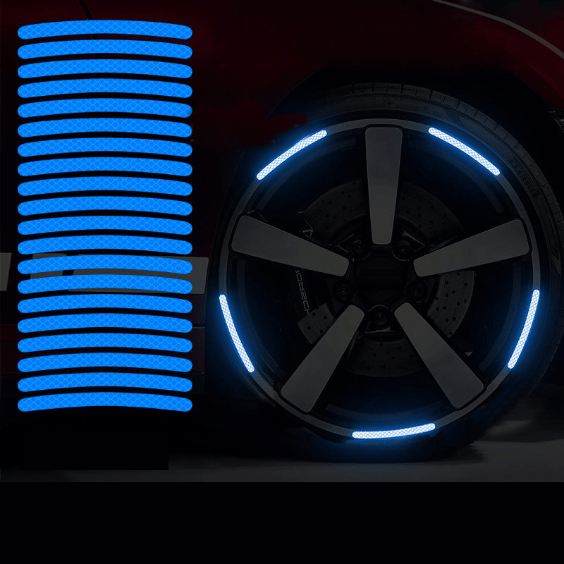Creative Car Wheel Reflective Stickers Color Tire Strip Warning Decals