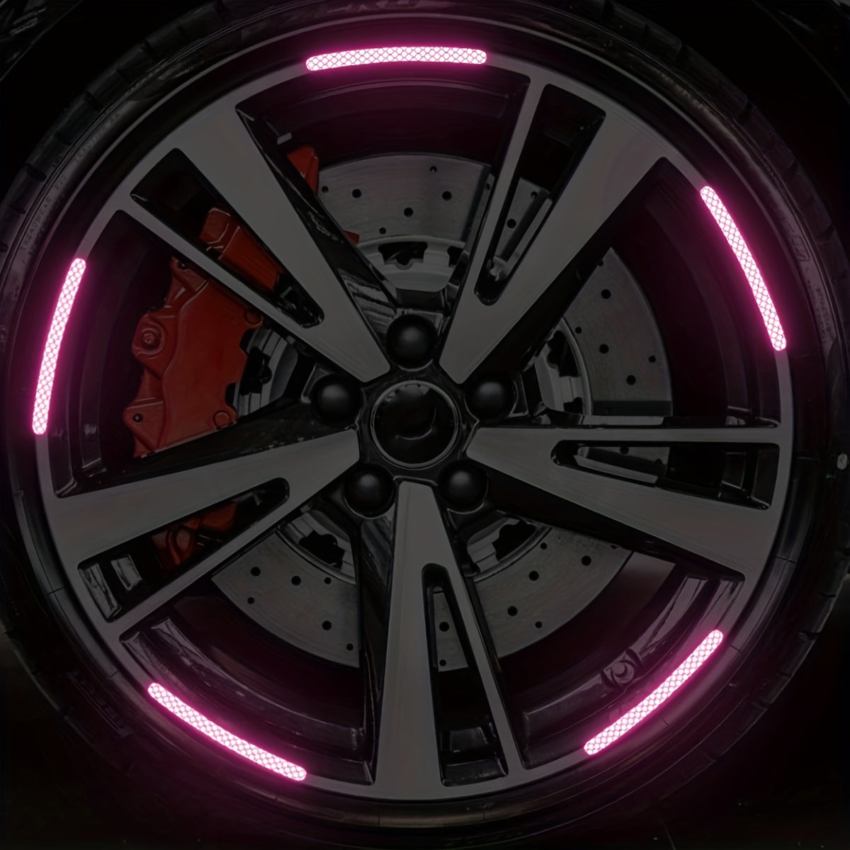 Creative Car Wheel Reflective Stickers Color Tire Strip Warning Decals