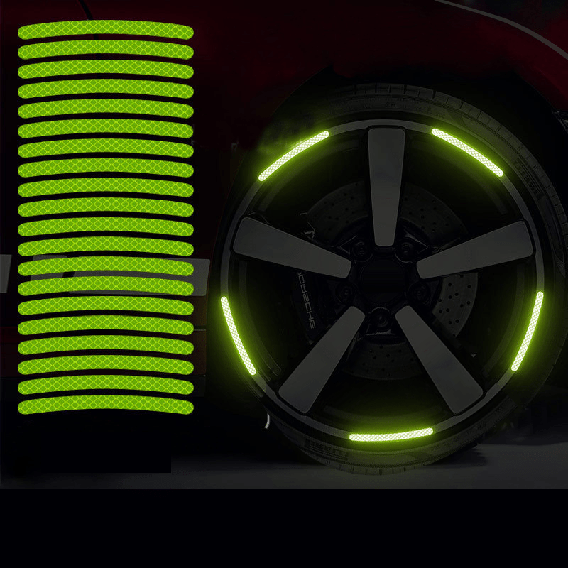Creative Car Wheel Reflective Stickers Color Tire Strip Warning Decals