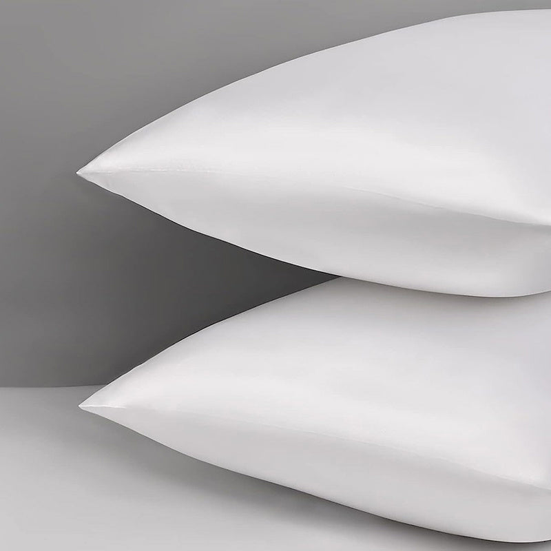 Soch va teri uchun 2 ta saten yostiq qoplamasi to'plami, hashamatli yumshoq yostiq qoplamalari, yotoqxona, divan, talabalar xonasi yoki uy bezaklari uchun yuqori sifatli konvert yostiq qoplamalari, yostiq yadro kiritilmagan.