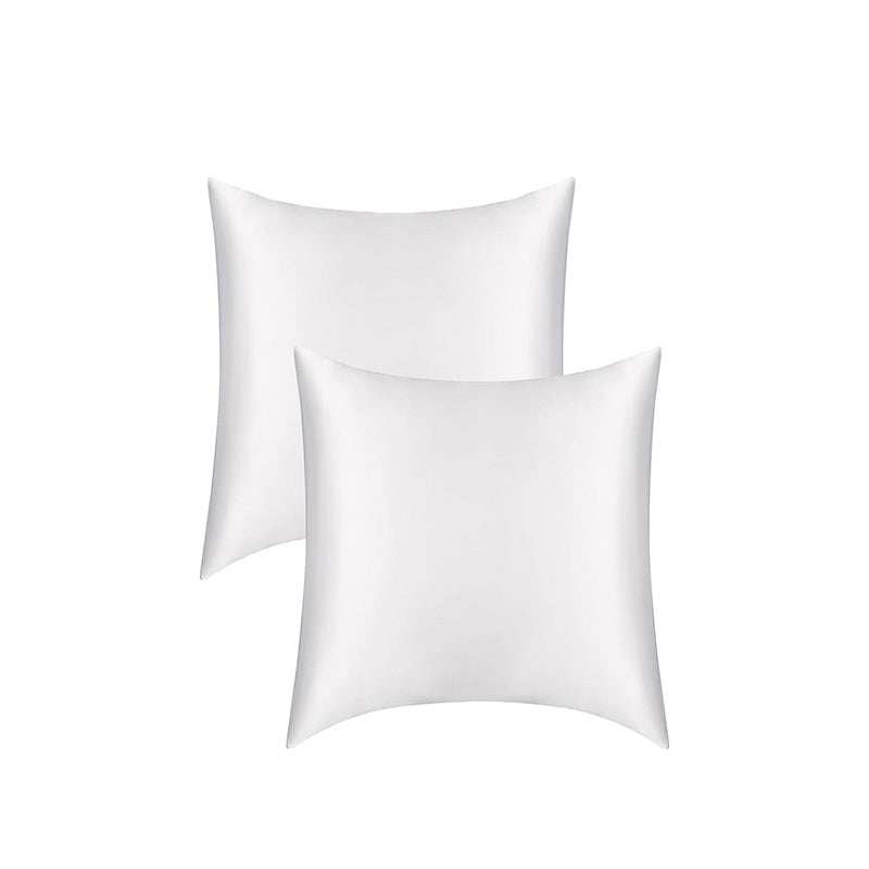 Soch va teri uchun 2 ta saten yostiq qoplamasi to'plami, hashamatli yumshoq yostiq qoplamalari, yotoqxona, divan, talabalar xonasi yoki uy bezaklari uchun yuqori sifatli konvert yostiq qoplamalari, yostiq yadro kiritilmagan.