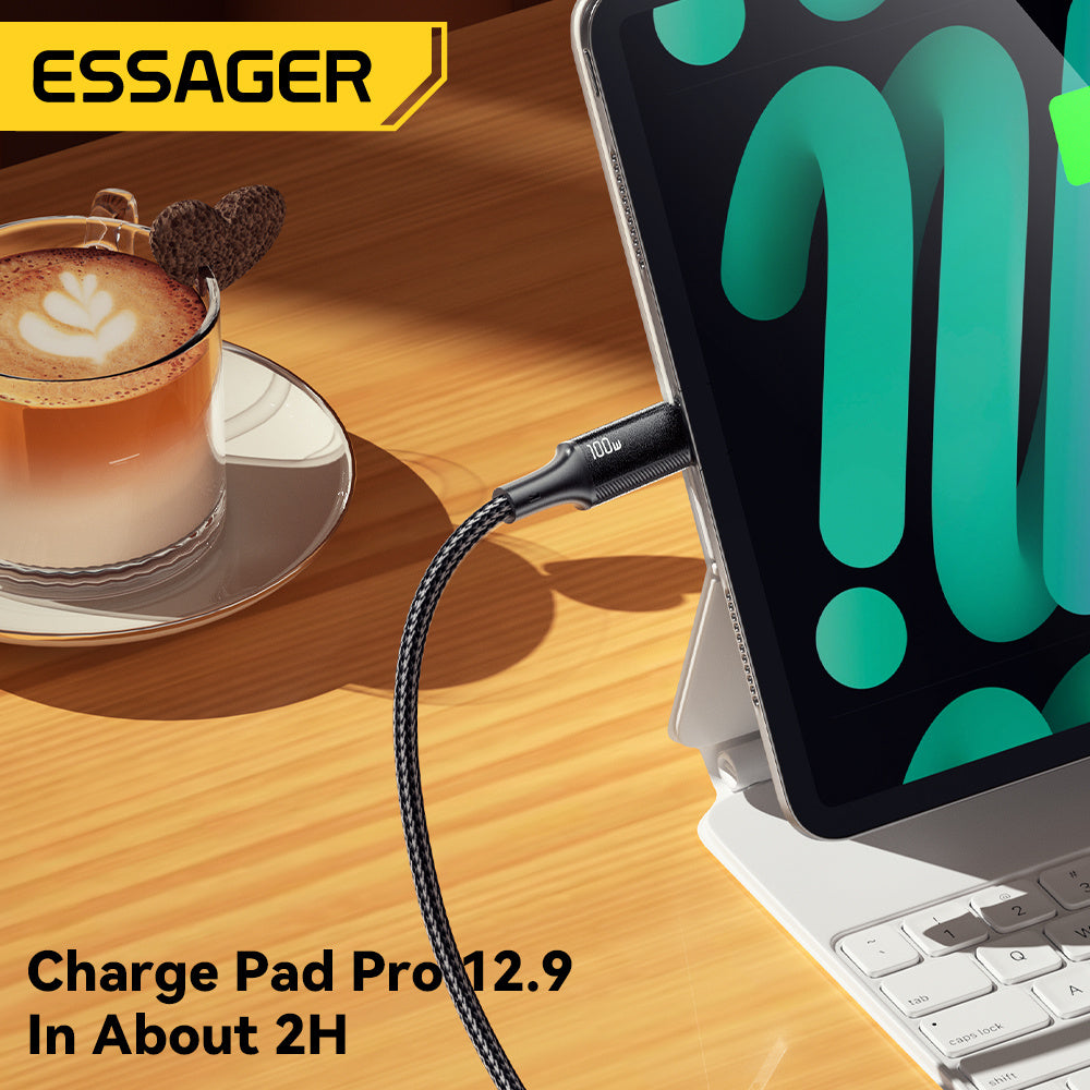 iPhone 16 MacBook uchun 100W USB-C dan USB-C mato kabli, ma'lumot uzatish
