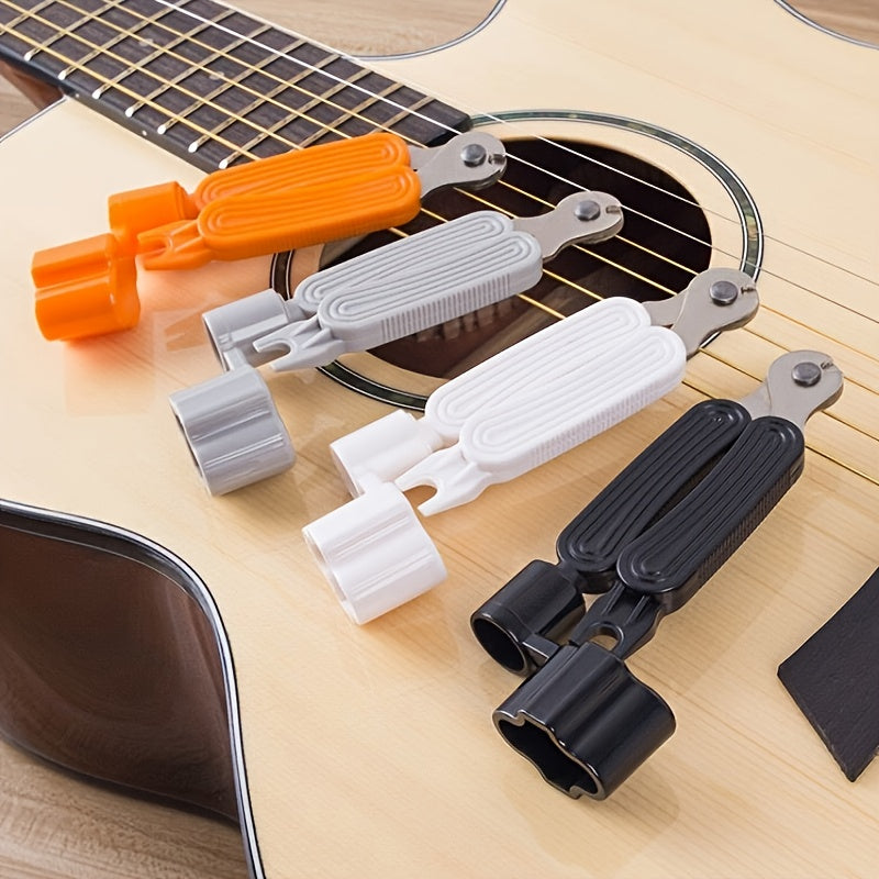 Stainless Steel Guitar Tool Kit with 3-in-1 Functionality for Folk Guitarists Durable Multi-Color Design