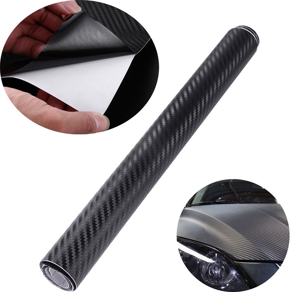3D Carbon Fiber Vinyl Wrap Sheet 30cmx127cm Outdoor Automotive Car Sticker