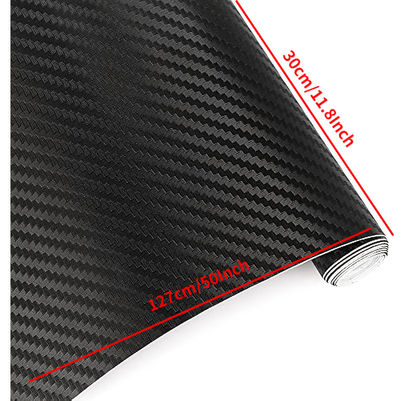 3D Carbon Fiber Vinyl Wrap Sheet 30cmx127cm Outdoor Automotive Car Sticker