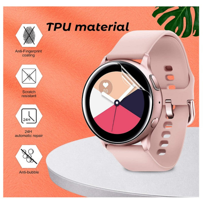 5 TPU гидрогелевых защитных стекол для круглых смарт-часов различных диаметров от 27 мм до 45 мм. Мягкая защитная пленка.