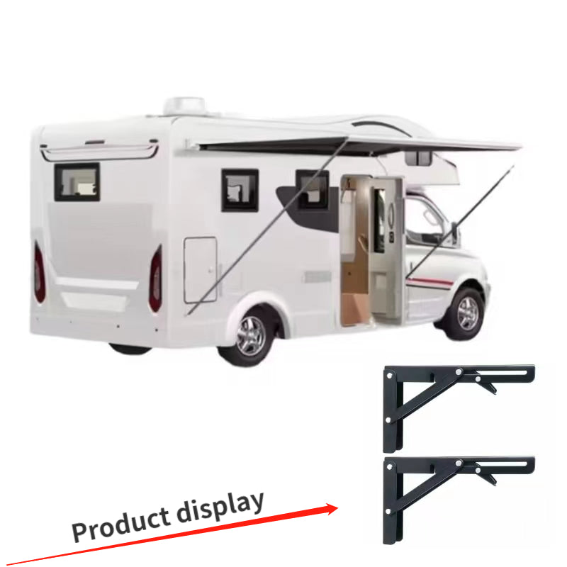 2PCS Folding Bracket Set for RV Caravan Mini Table Black Finish Car Accessories