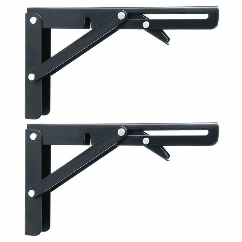 2PCS Folding Bracket Set for RV Caravan Mini Table Black Finish Car Accessories