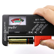 Universal Battery Tester for AA AAA C D 9V 1.5V Batteries with Color Gauge