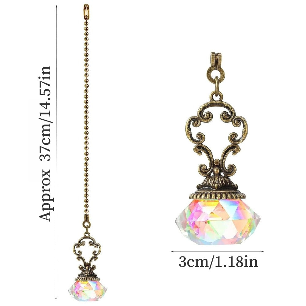 Crystal Crystal Fan Pull Chain Extension for Light Fixtures Ceiling Fans and Lamps Set of 1-4