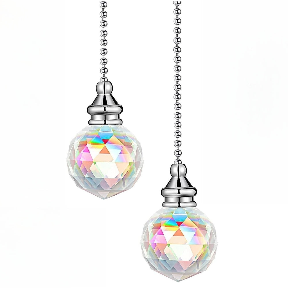 Crystal Pendant Ceiling Fan Pull Chain Extender Set of 1 2 3 4 Pieces for Lighting and Ventilation