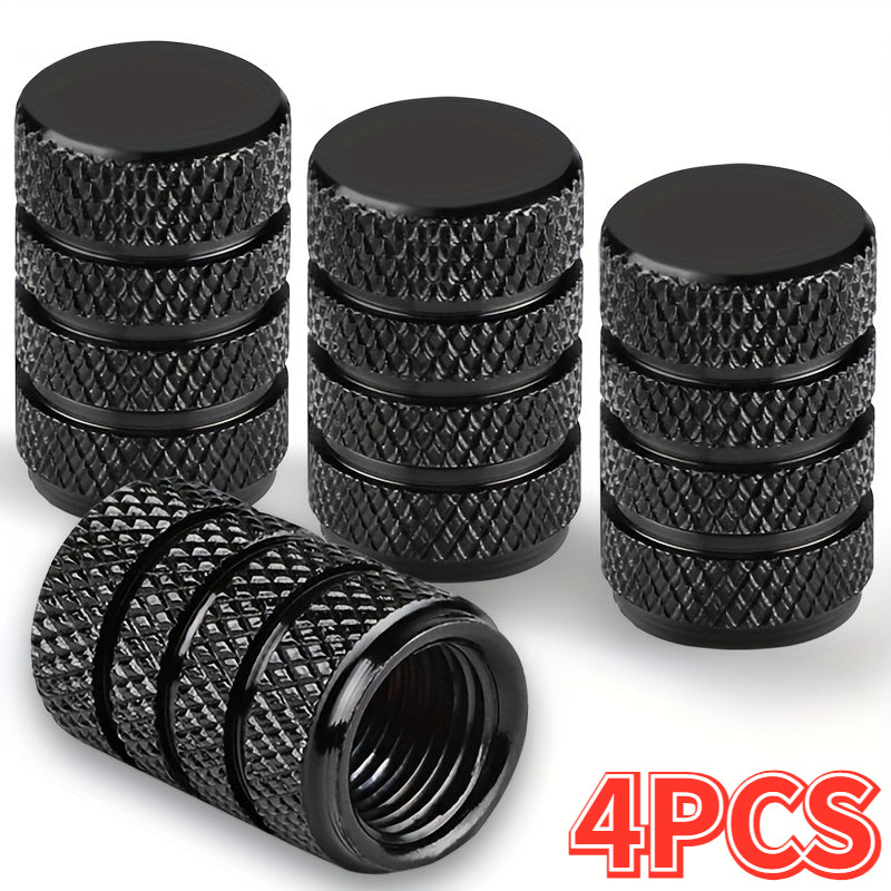 4 Pcs Aluminum Tire Valve Cap Set Universal Corrosion Resistant For Cars Trucks Bikes