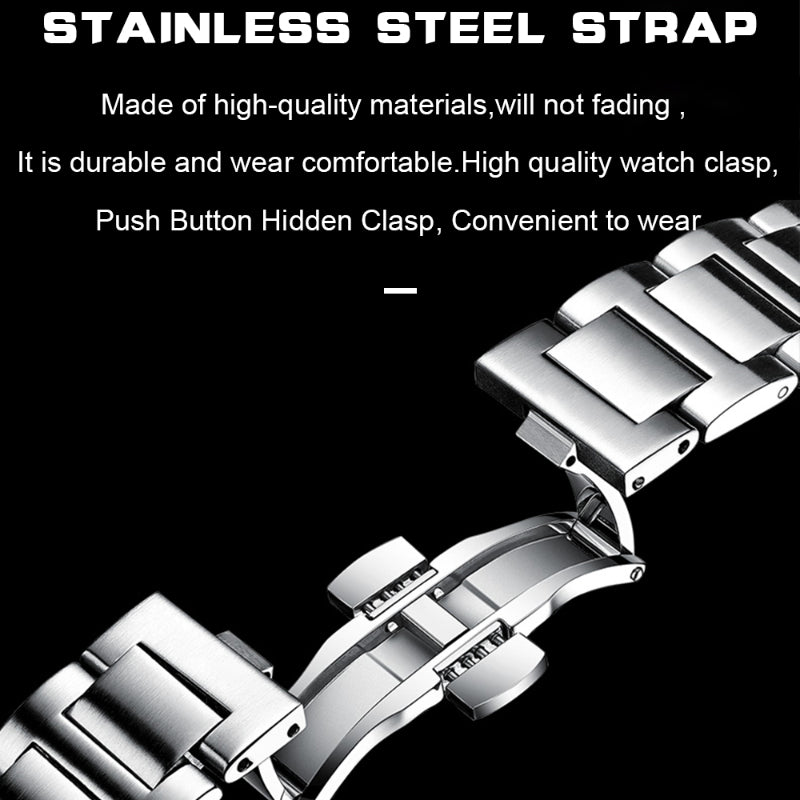 Men's Casual Square Alloy Watch with Calendar Water-Resistant Quartz