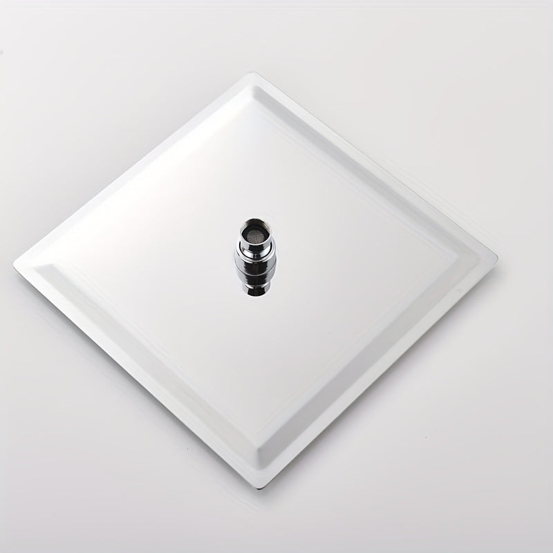 Нержавеющий стальной душевой головка с дождевым эффектом, квадратная полированная отделка, универсальные варианты установки, аксессуар с высоким давлением для водопада для ванной.