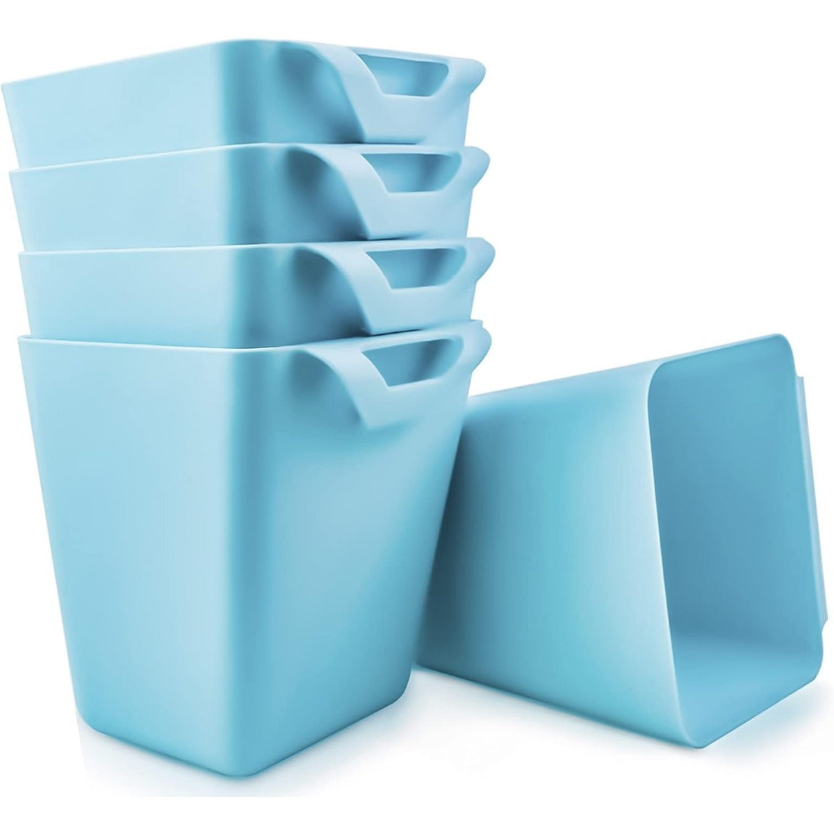 Hanging Cup Holder Storage Basket and Rolling Cart Accessories Set 5 Pieces