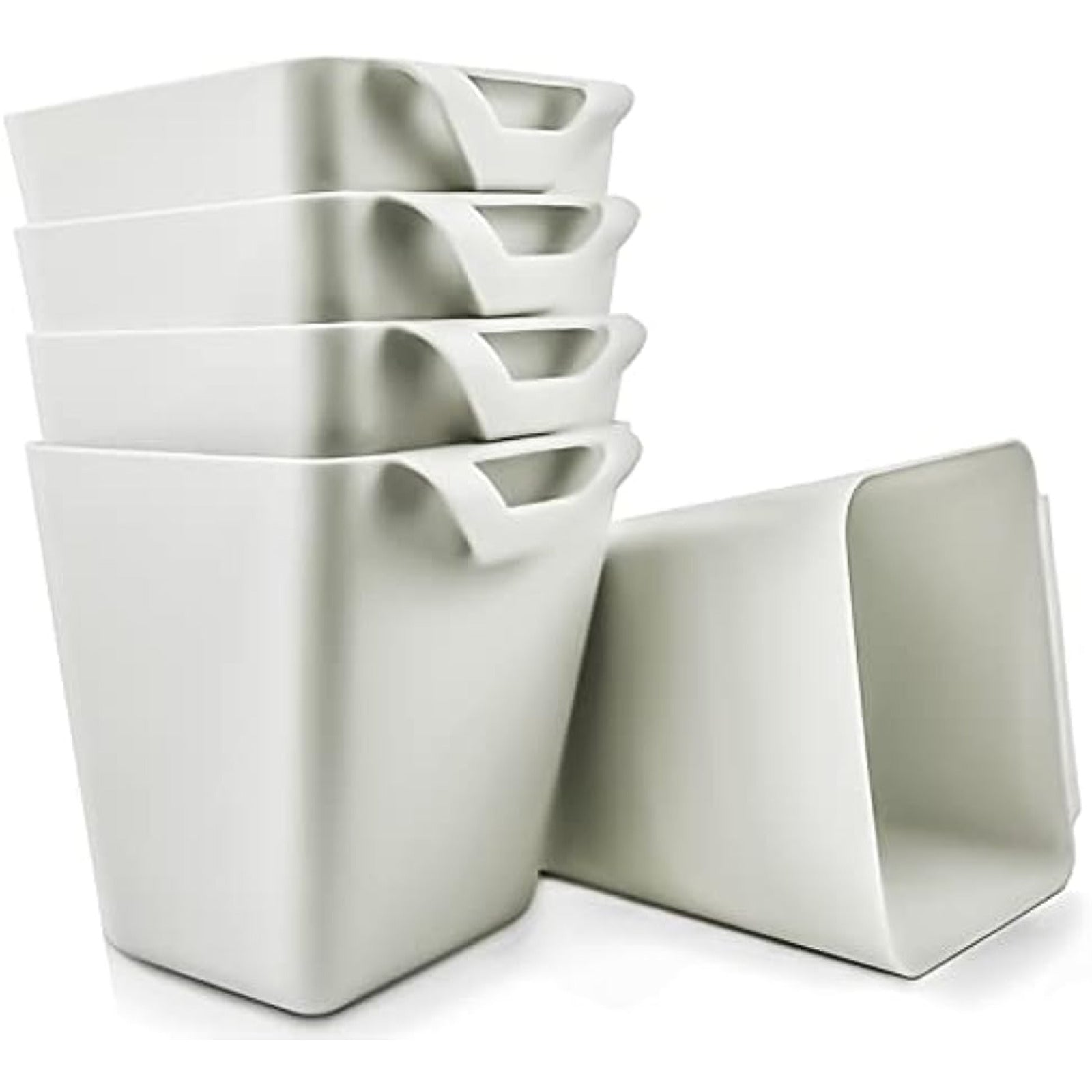 Hanging Cup Holder Storage Basket and Rolling Cart Accessories Set 5 Pieces