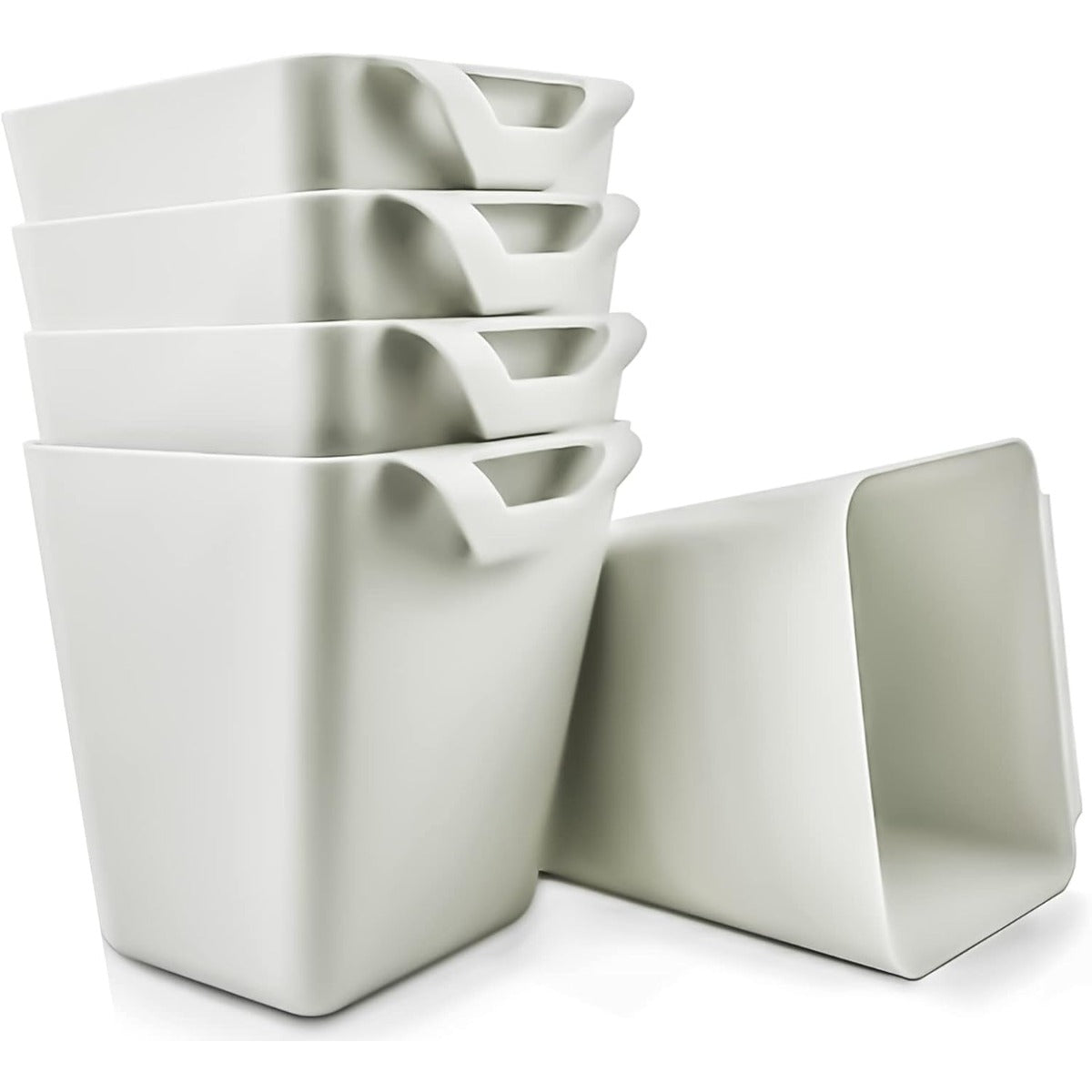 Hanging Cup Holder Storage Basket and Rolling Cart Accessories Set 5 Pieces