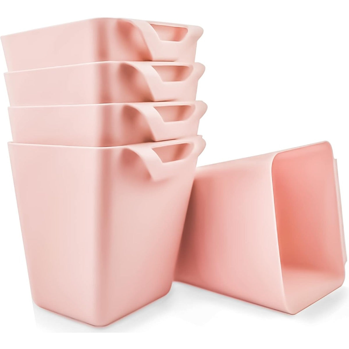 Hanging Cup Holder Storage Basket and Rolling Cart Accessories Set 5 Pieces