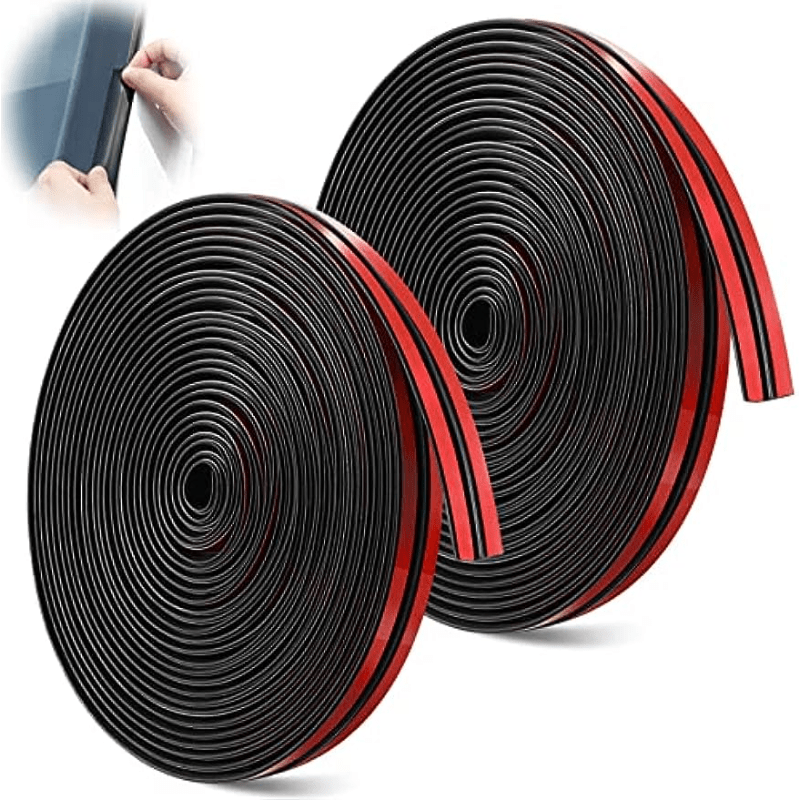 2 Pieces Windshield Rubber Seal Weatherstrip for Car Front and Rear T-Seal