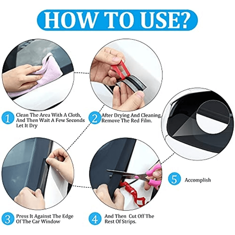 Avtomobil old va orqa T-seal uchun 2 dona shisha oynasi g'ovakligi uchun kauchuk yostiq weatherstrip