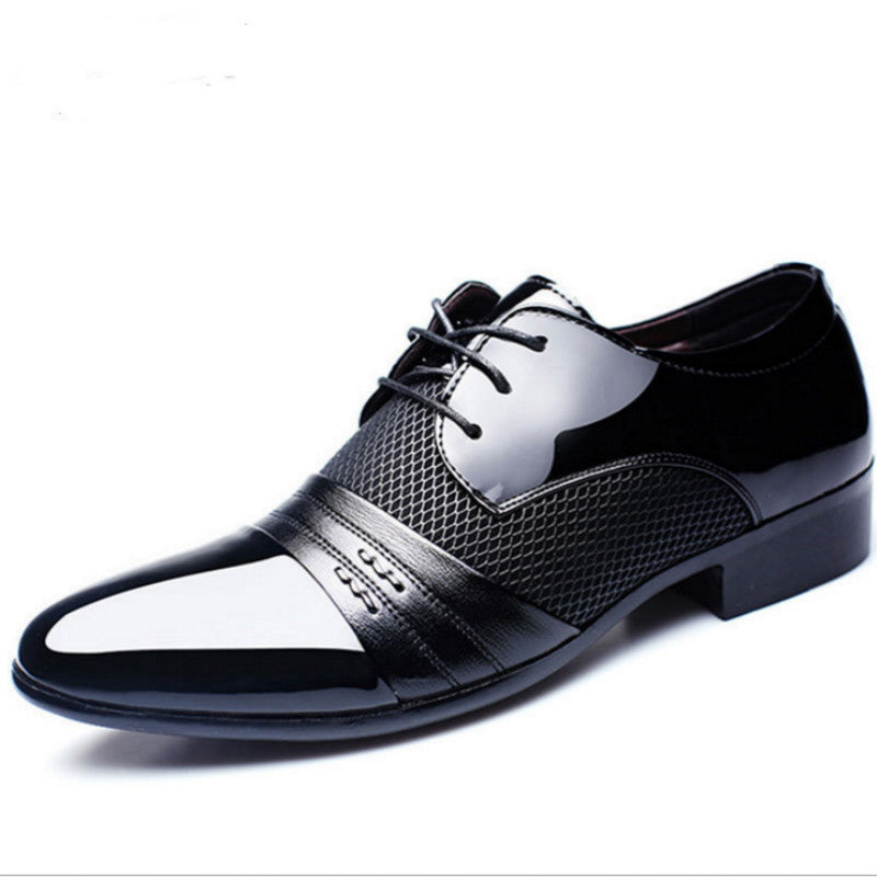 Men's Patent Loafers PU Slip-On Solid Color for Weddings and Office