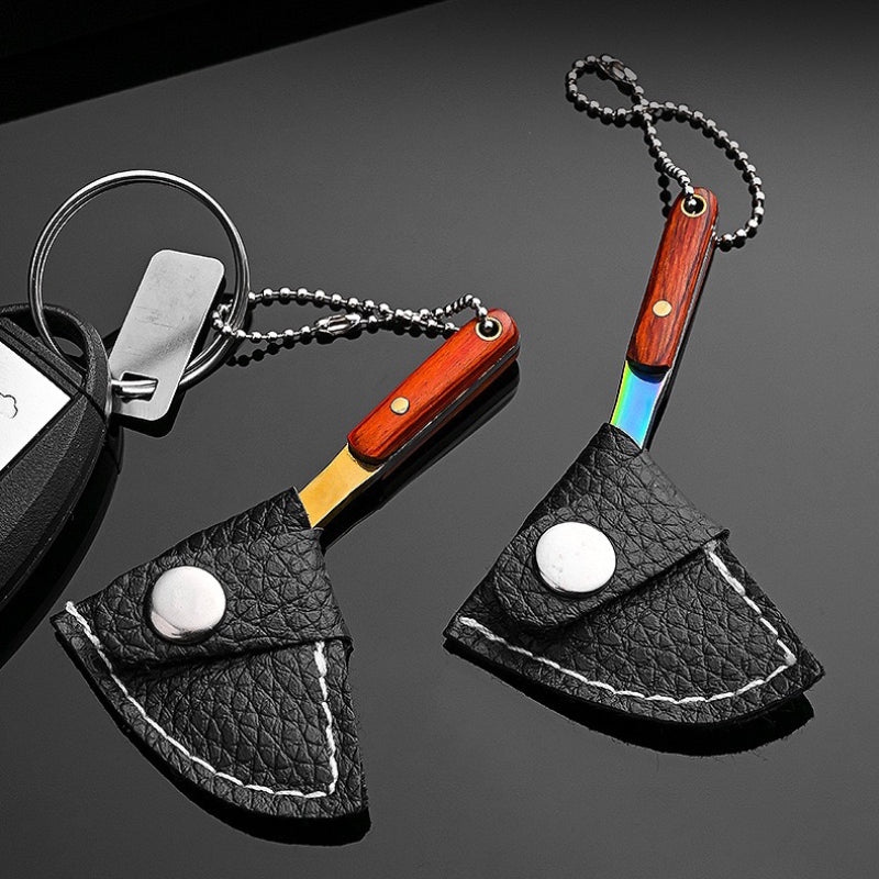 Mini Sickle Bag Set Keychain with Portable Knife and Box Cutter for Everyday Carry