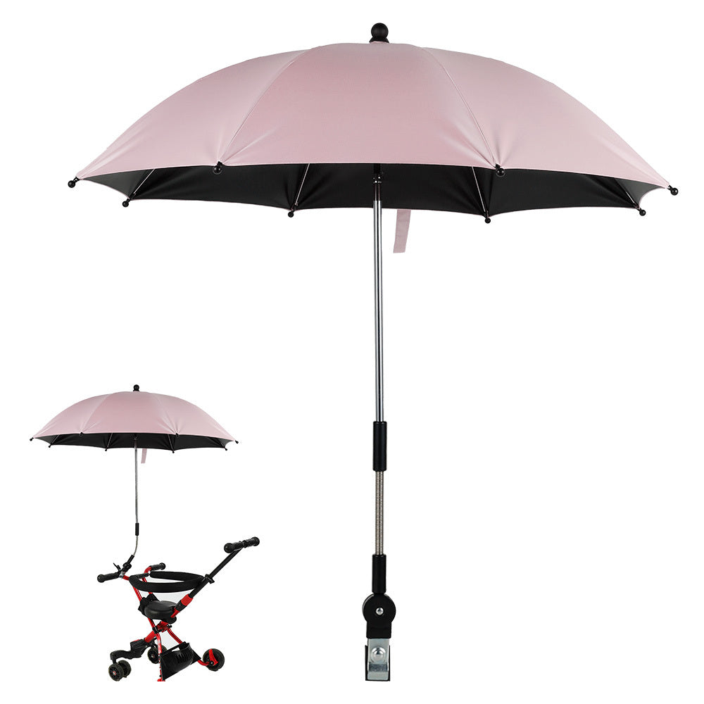 Baby Stroller Umbrella UV Protection Windproof Adjustable Sunshade Parasol