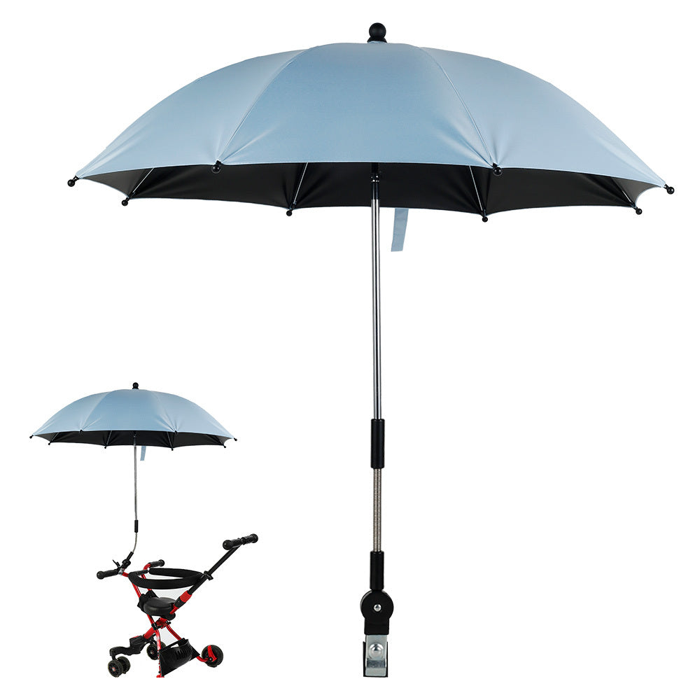Baby Stroller Umbrella UV Protection Windproof Adjustable Sunshade Parasol