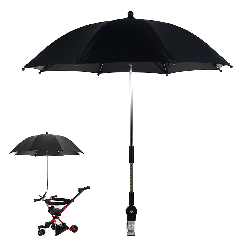 Baby Stroller Umbrella UV Protection Windproof Adjustable Sunshade Parasol