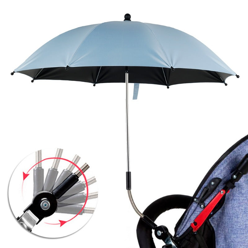 Baby Stroller Umbrella UV Protection Windproof Adjustable Sunshade Parasol