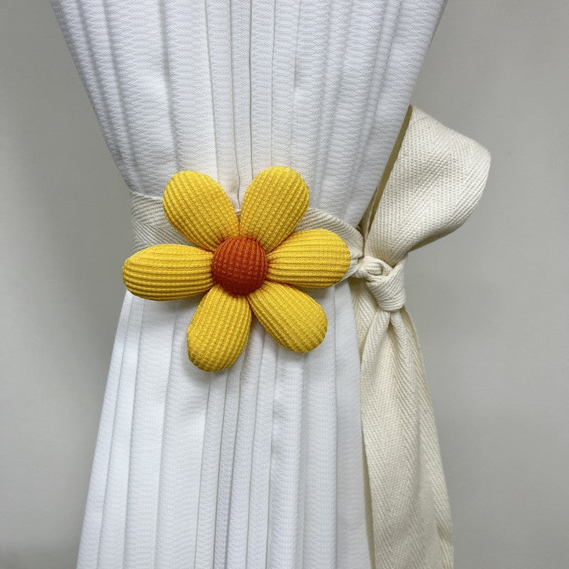 Korean Style Curtain Holdback with Three-Dimensional Petal Design for Living Room Bedroom Office