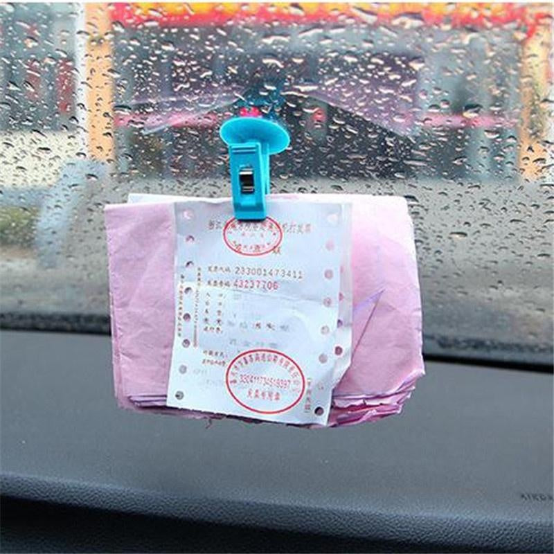 Universal Car Towel Card Holder Fixing Clip Suction Cup Bracket 2/4pcs