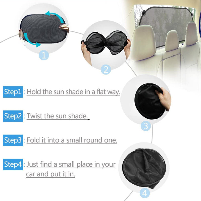 Universal avtomobil quyosh nuri himoyasi tarmoq orqa oynasi quyosh niqobi 100x50cm