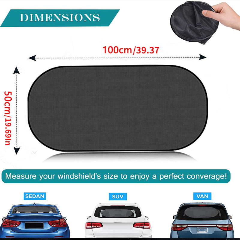 Universal avtomobil quyosh nuri himoyasi tarmoq orqa oynasi quyosh niqobi 100x50cm
