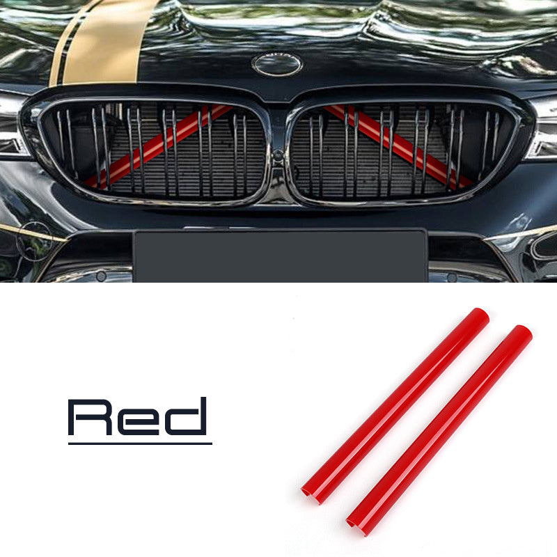 2Pcs Car Front Grille Sticker Cover Trim Strips for 5/6/7 Series SUVs
