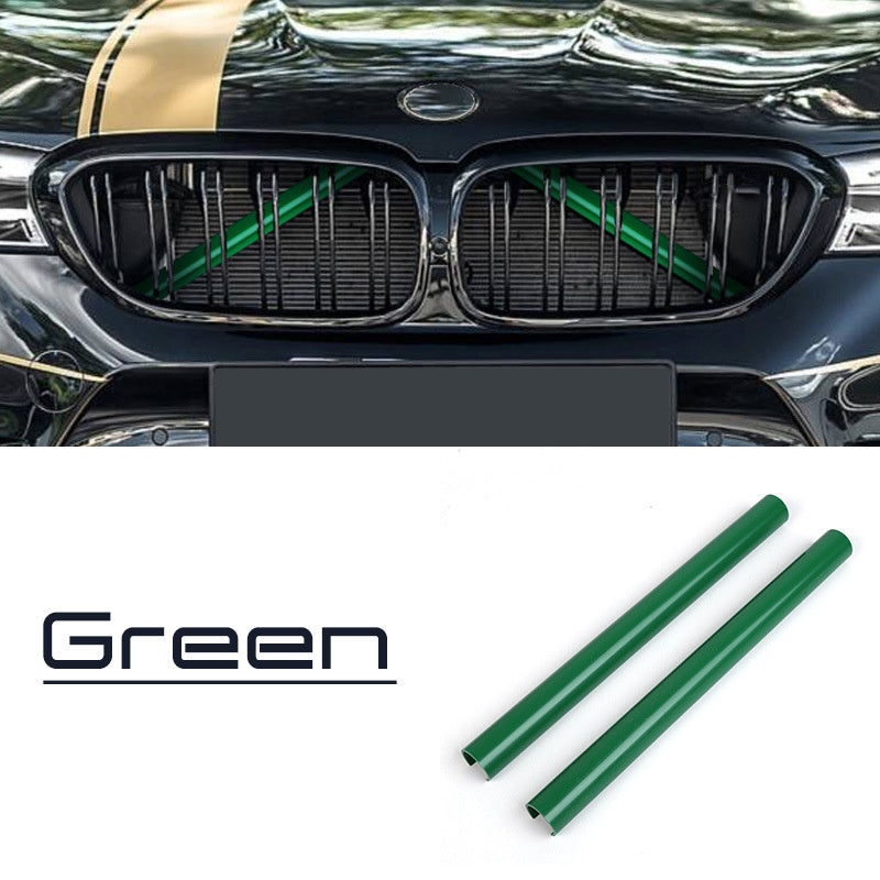 2Pcs Car Front Grille Sticker Cover Trim Strips for 5/6/7 Series SUVs