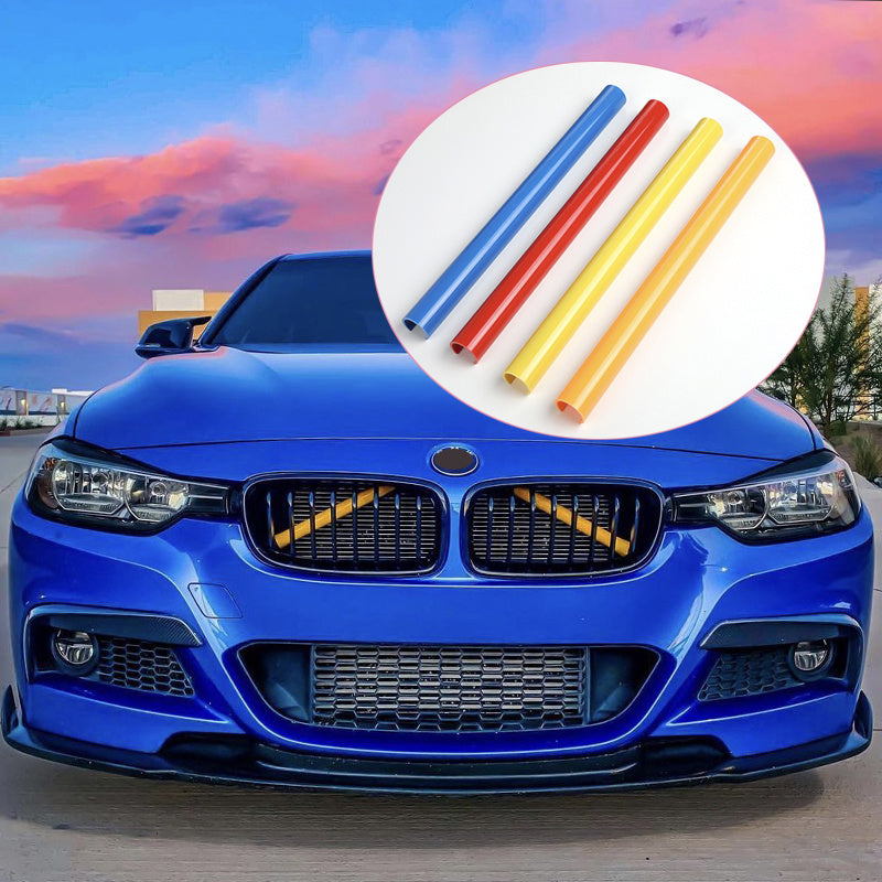 2Pcs Car Front Grille Sticker Cover Trim Strips for 5/6/7 Series SUVs