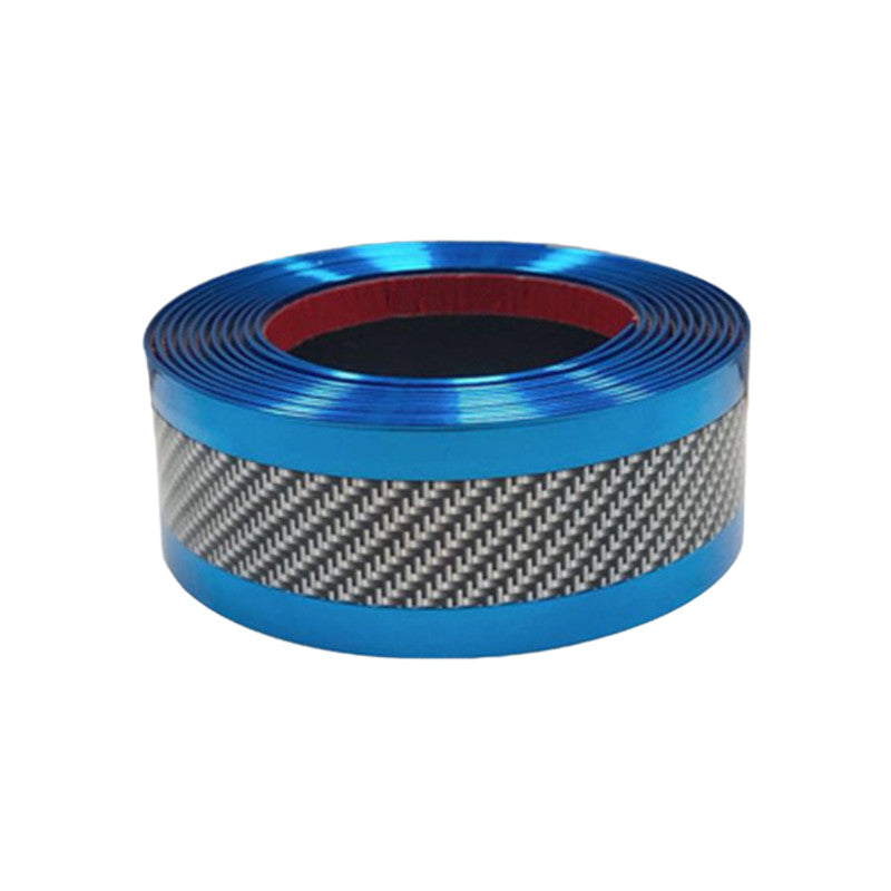 Protector de umbral de puerta de coche de PVC con estilo fibra de carbono, resistente a arañazos, 100cm