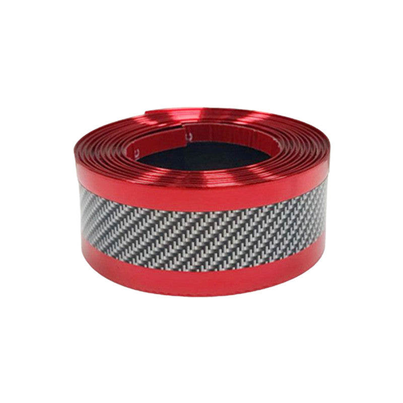 Protector de umbral de puerta de coche de PVC con estilo fibra de carbono, resistente a arañazos, 100cm