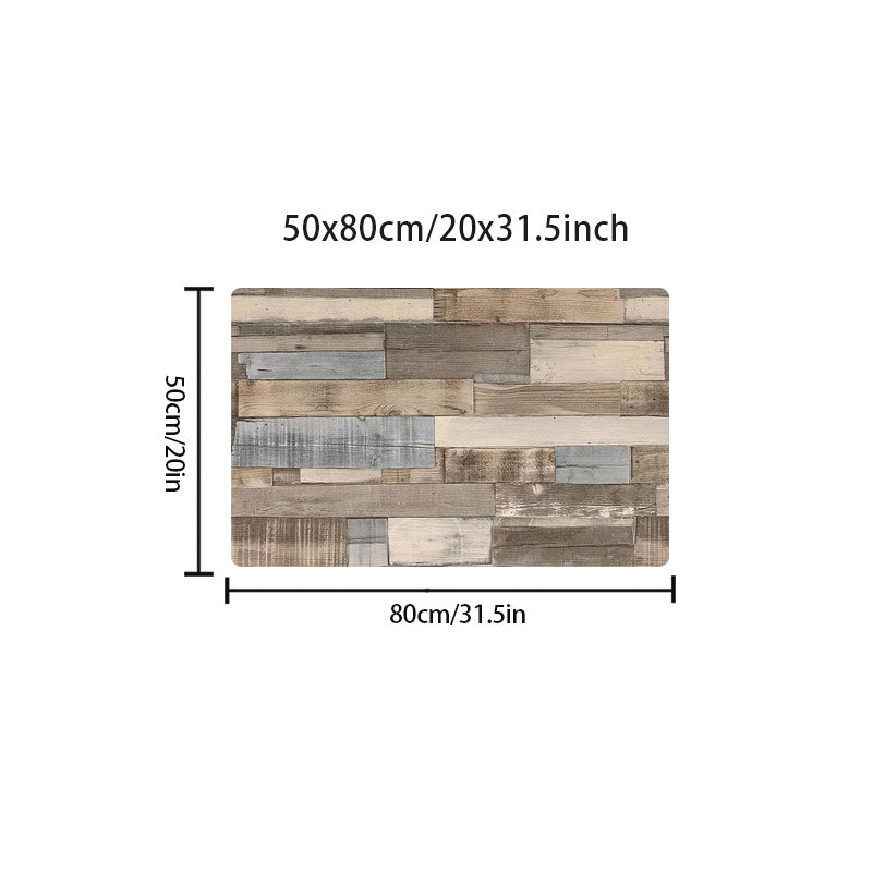 Retro yog'och naqshli anti-slip oshxona matosi, suv o'tkazmaydigan, charchashga qarshi qavat matosi