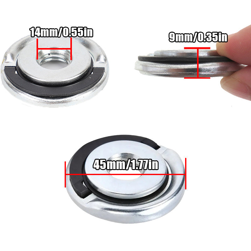 Self-Locking Angle Grinder Pressure Plate Chuck 45 Gauge Steel Metal Workpiece Accessory