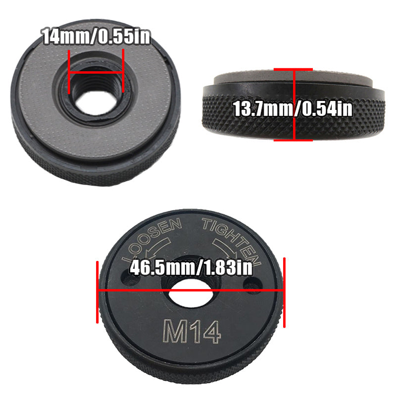Self-Locking Angle Grinder Pressure Plate Chuck 45 Gauge Steel Metal Workpiece Accessory
