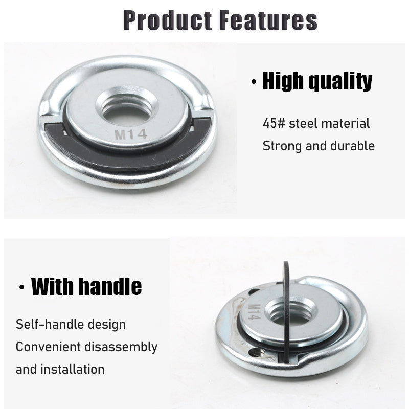 Self-Locking Angle Grinder Pressure Plate Chuck 45 Gauge Steel Metal Workpiece Accessory