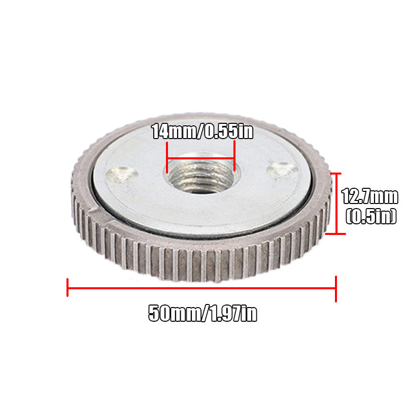 Self-Locking Angle Grinder Pressure Plate Chuck 45 Gauge Steel Metal Workpiece Accessory