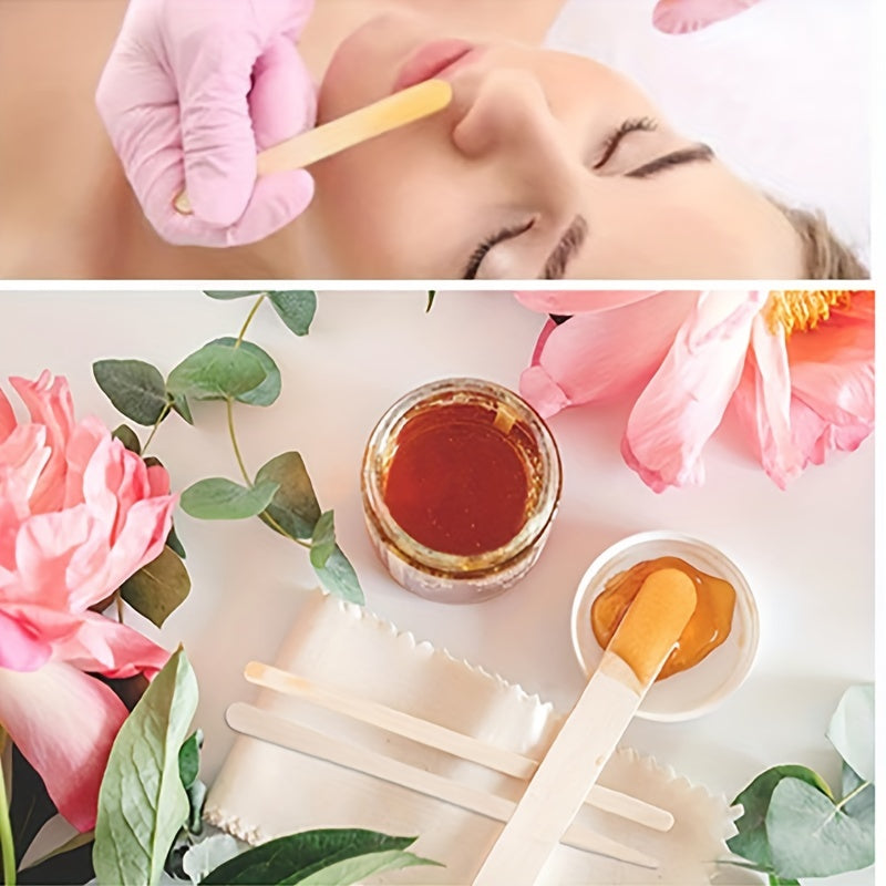 20Pcs Natural Wooden Wax Applicator Sticks for Hair Removal