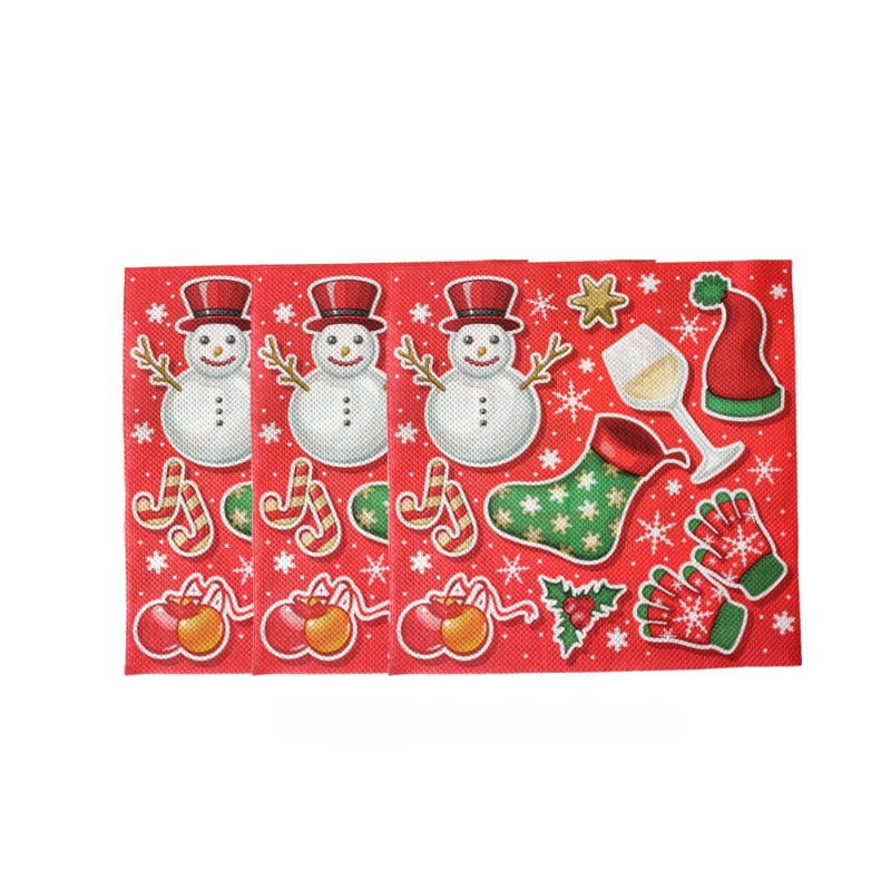 Новогодние бумажные стаканы, тарелки, полотенца, украшения для вечеринки, сценические принадлежности