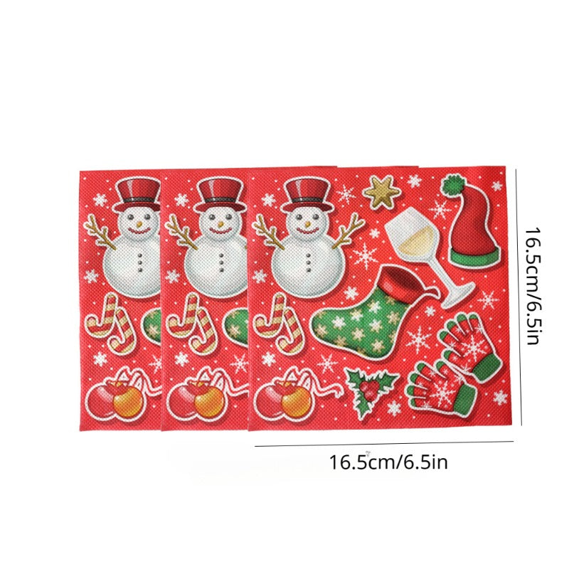 Новогодние бумажные стаканы, тарелки, полотенца, украшения для вечеринки, сценические принадлежности