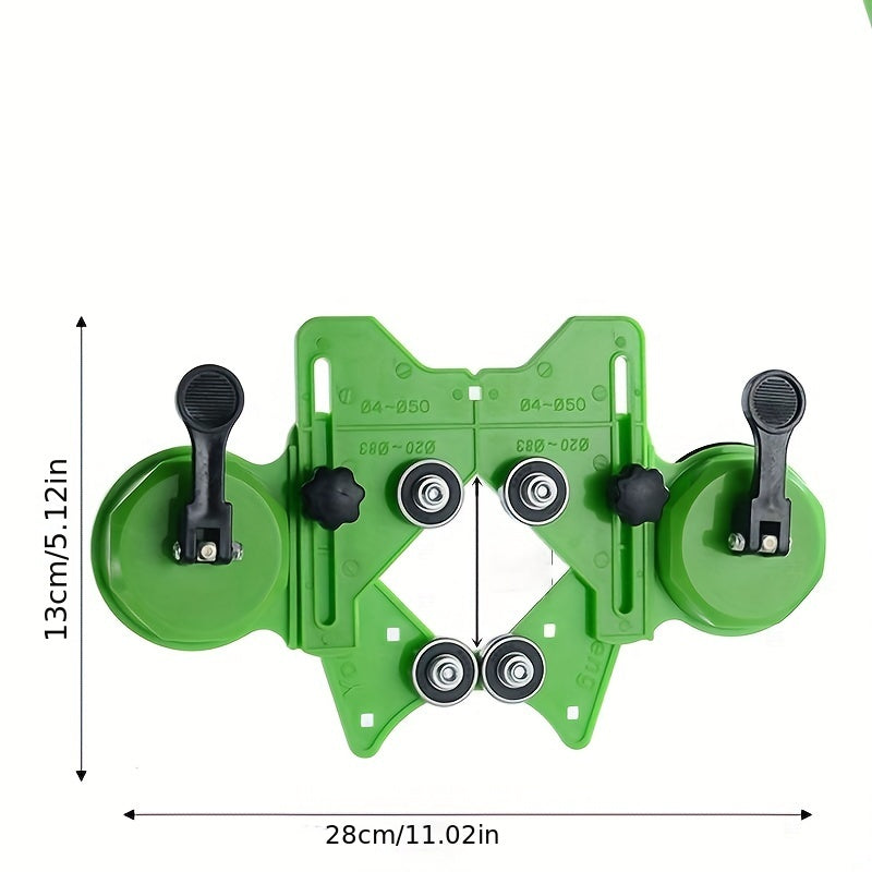 1 dona Yuqori aniqlikdagi keramika plitka burg'ulash qo'llanmasi, sozlanadigan tugmachalar va vakuum stakan bilan uy ta'miri uchun