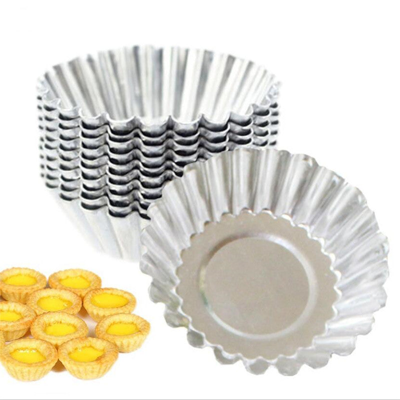 Set of 10 Reusable Egg Tart Molds for Cookies Puddings and Pastries