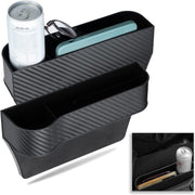 2шт. Органайзер для автомобильного сиденья, боковая коробка для хранения с держателями для стаканов для телефона и очков